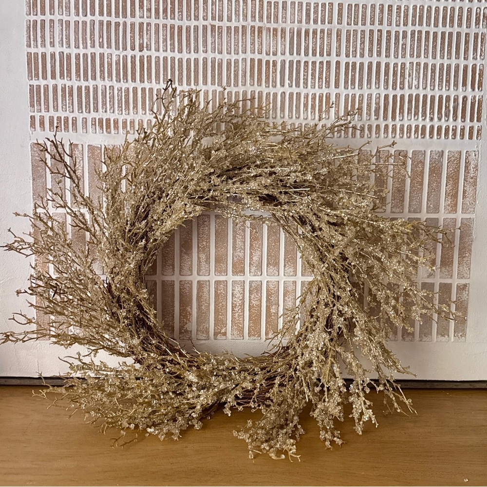 Elegant Gold Cedar Holiday Wreath